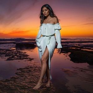 Sheer pale mint dress